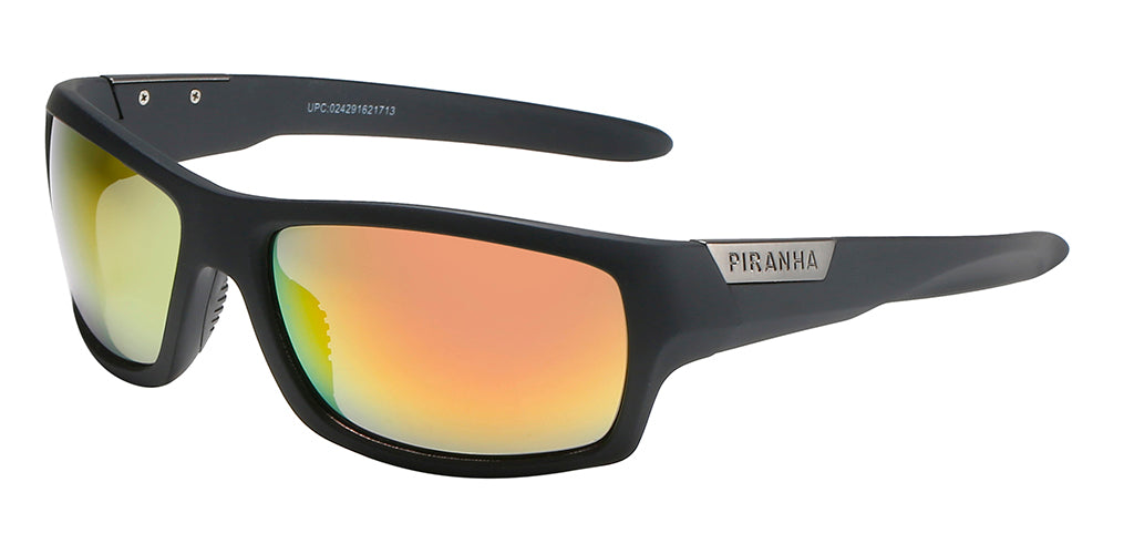 Piranha Eyewear Heritage Men's Polarized Sport Sunglasses with Green Mirror  Lens