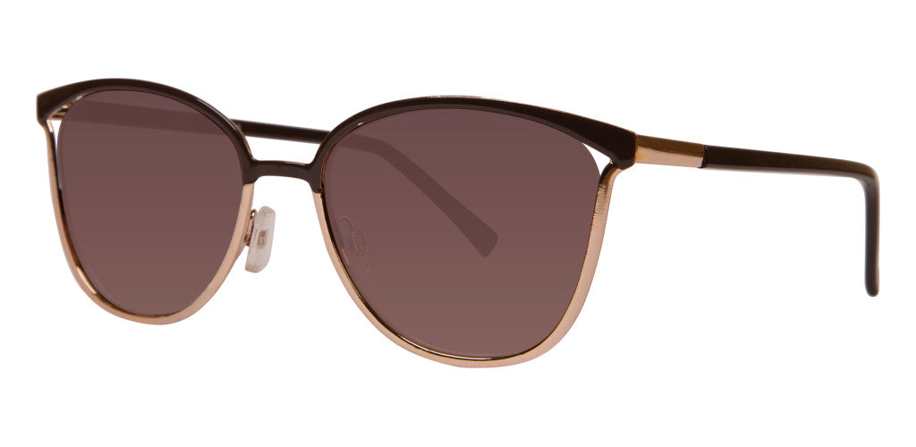 Rose Gold & Black Metal Keyhole Cat Eye Sunglasses - Tilda