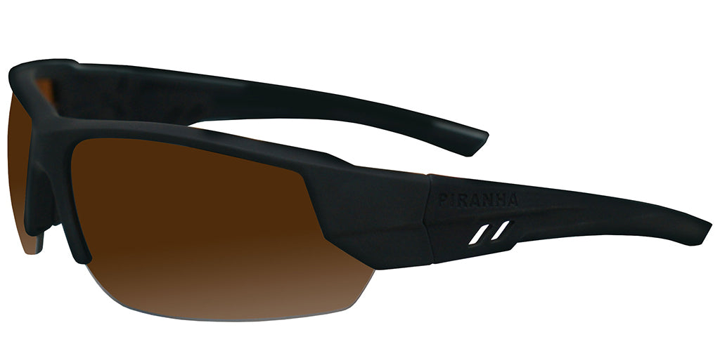 Piranha Desert Day Driving Sunglasses - Black - Amber Lens