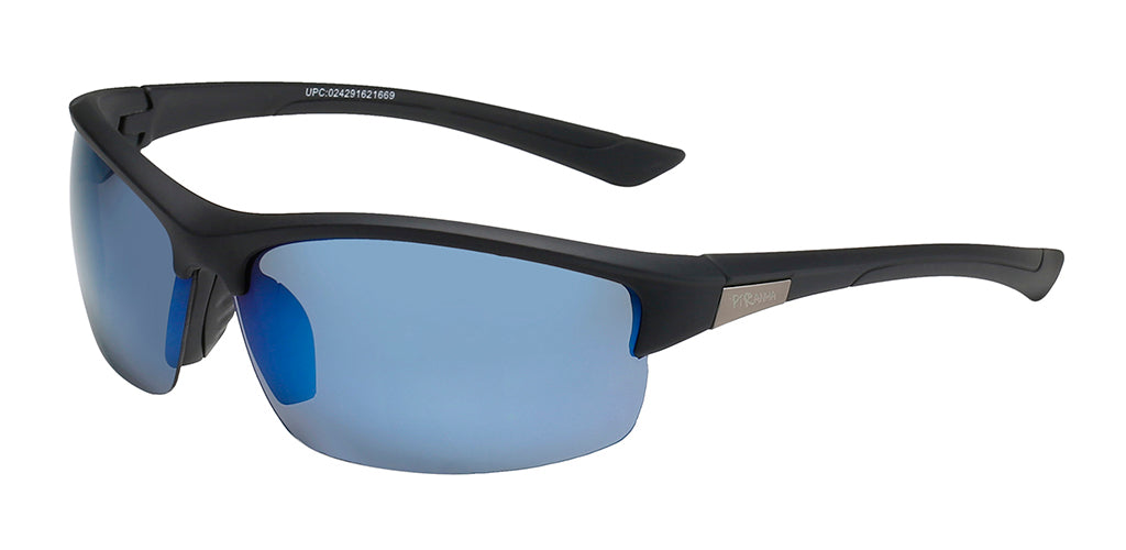 Piranha Eyewear Heritage Men's Polarized Sport Sunglasses with Green Mirror  Lens