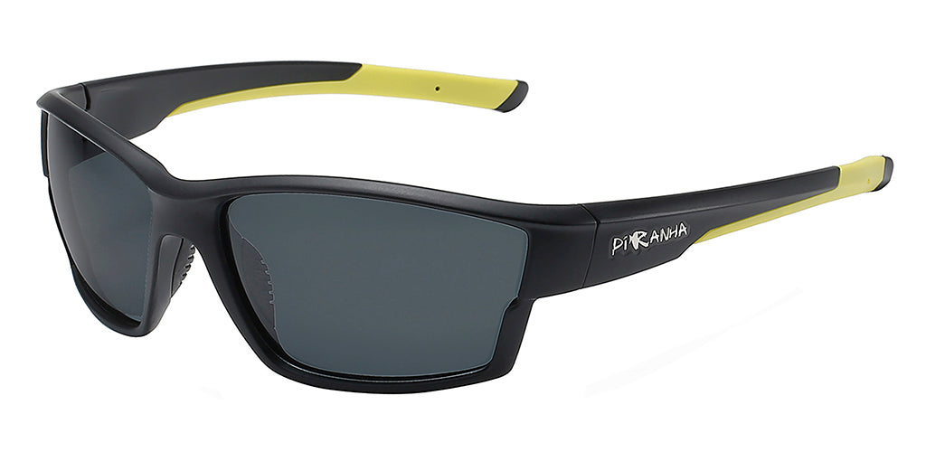 FLX-T Black & Yellow Polarized Sport Sunglasses, Thunder – Piranha