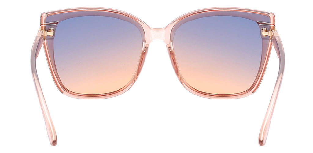 Clear champagne sustainable sunglasses - Eco-pact Bloom by Piranha