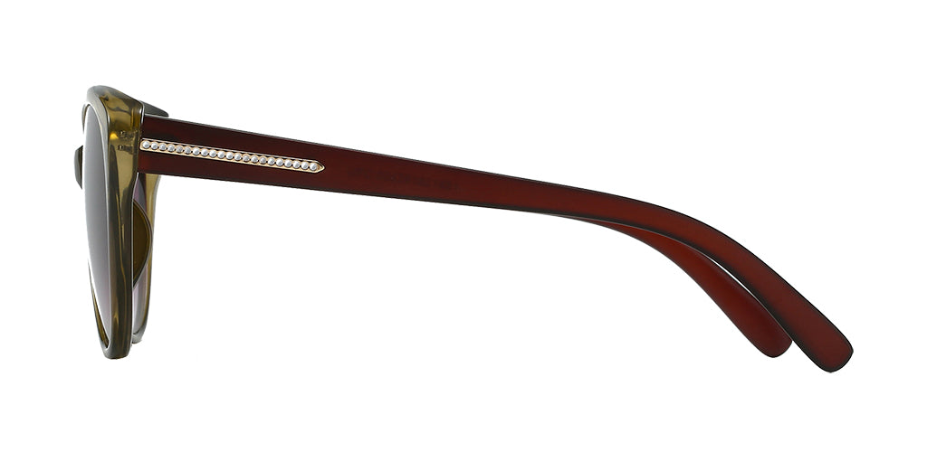 Olivia Eco-Pact Cat Eye Sunglasses with Gradient Brown Lens