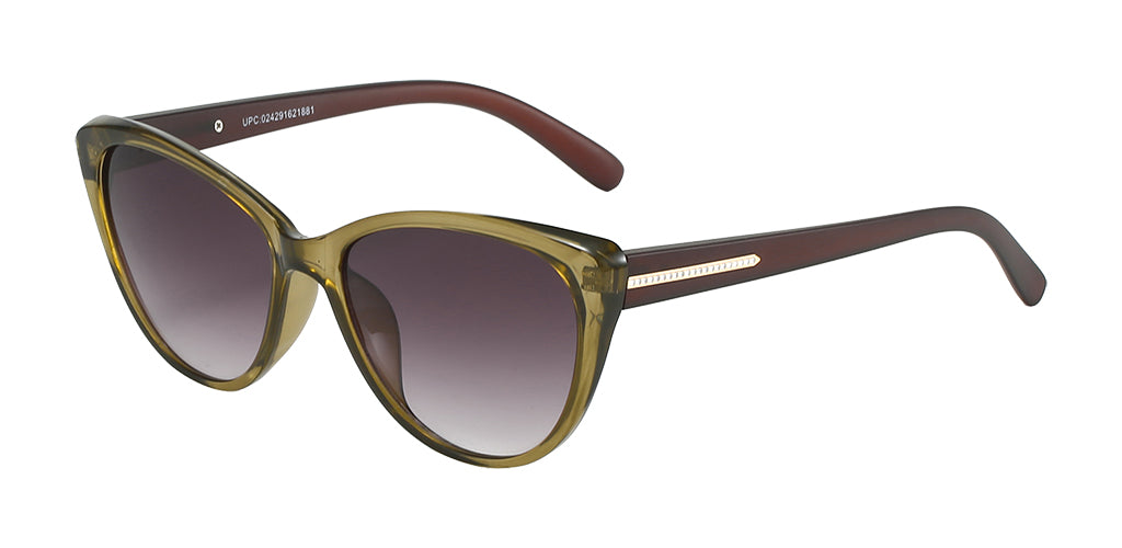 Olivia Eco-Pact Cat Eye Sunglasses with Gradient Brown Lens