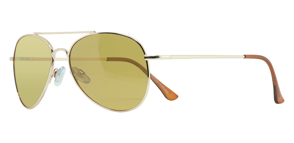 Piranha Agenda Low Light Driving Sunglasses - Gold - Yellow Lens