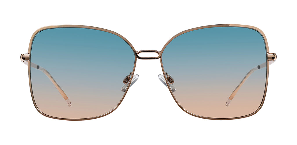 Jennifer Oversize Square Gold Sunglasses for Women
