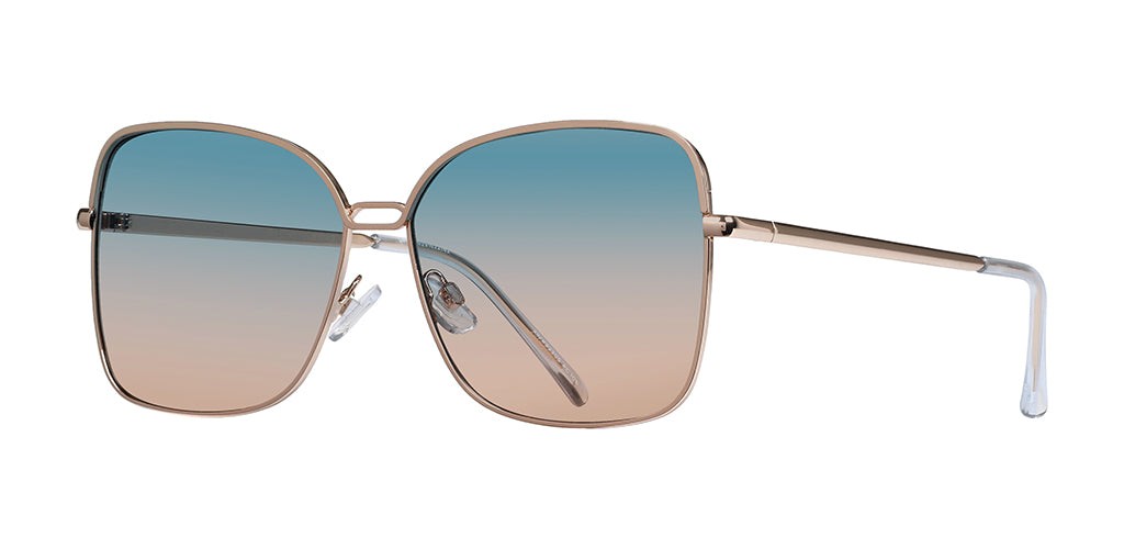 Jennifer Oversize Square Gold Sunglasses for Women