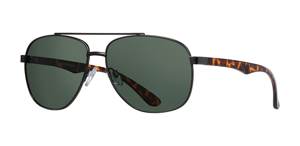 Outpost Bottle Green Polarized Aviator Sunglasses for Men