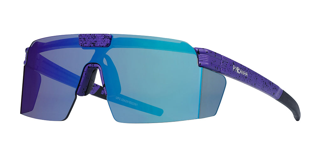 Upland Flip Up Shield Sunglasses for Men with Blue Mirror Lenses