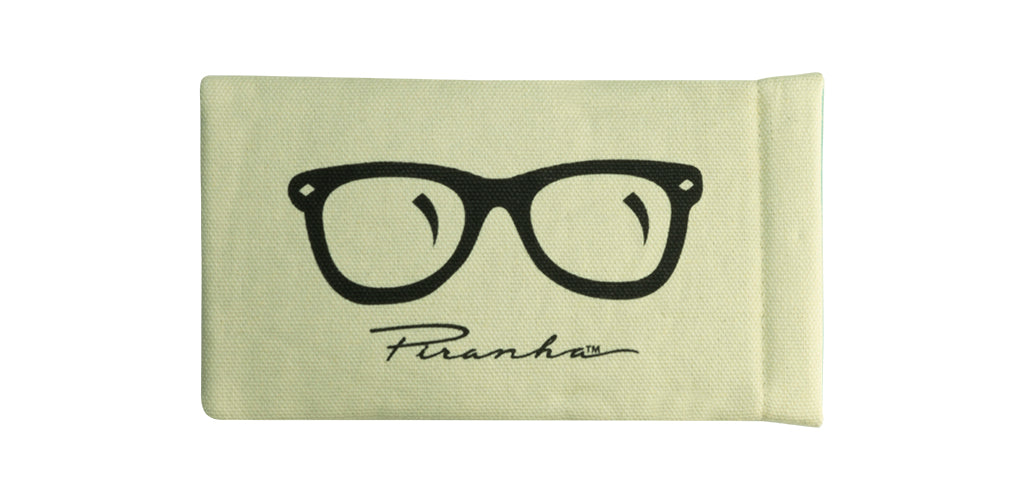 Beige Printed Cotton Sunglasses Pouch