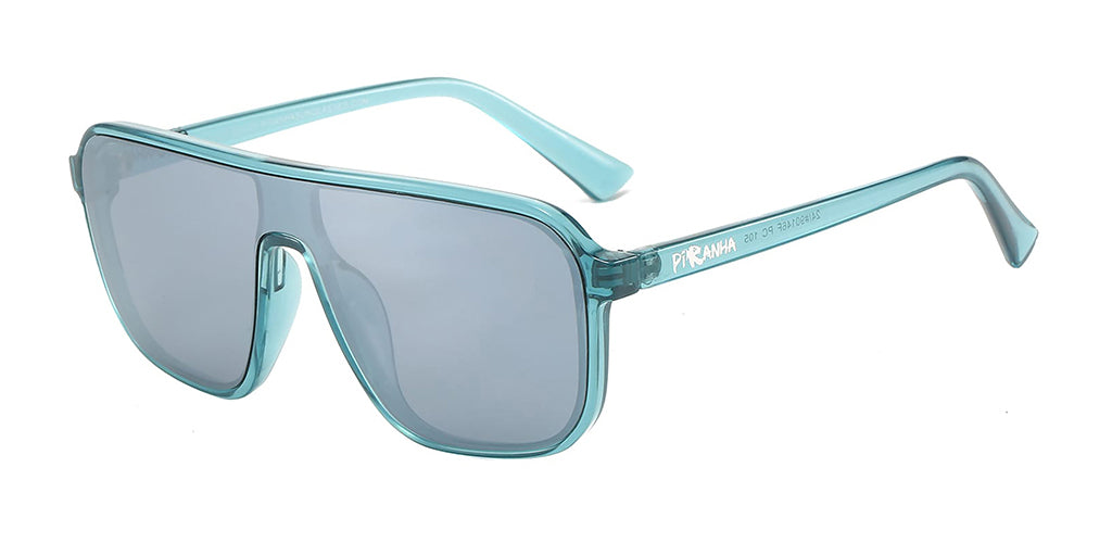 Liam Blue Square Shield Sunglasses