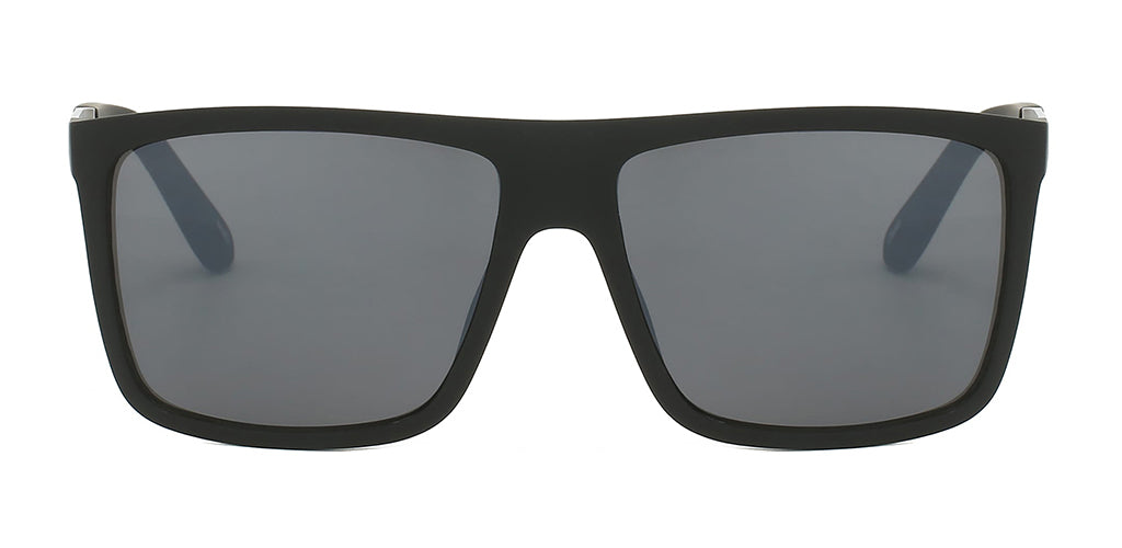 Walker II Square Black Unisex Sunglasses