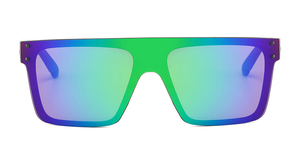 Duke Blue Flat Shield Sunglasses