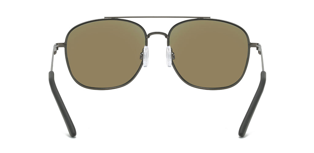 Peralta Aviator Sunglasses with Orange Mirror Lens