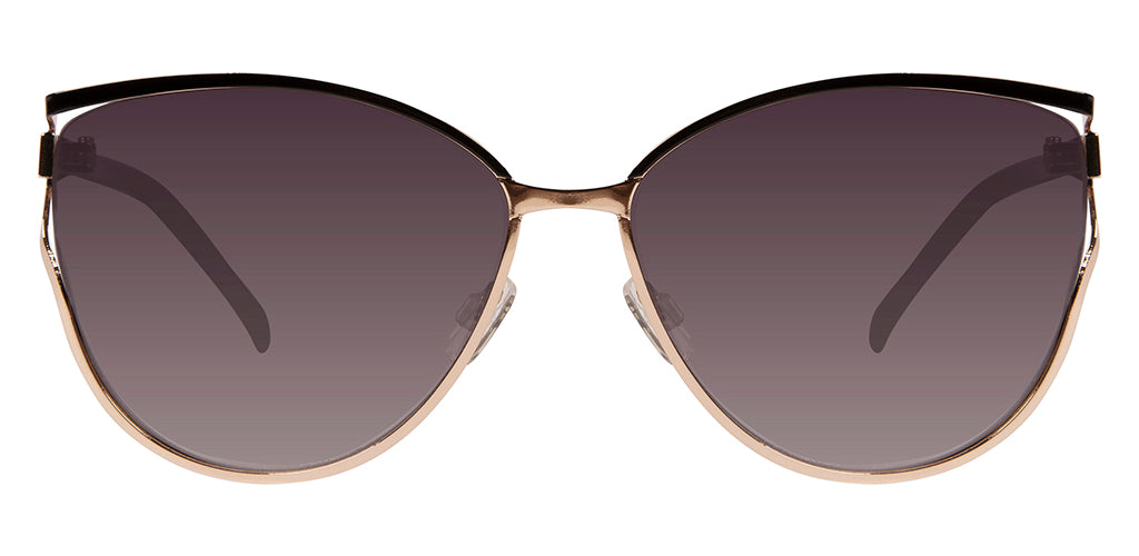 Gold Metal Keyhole Cat Eye Sunglasses - Alyssa