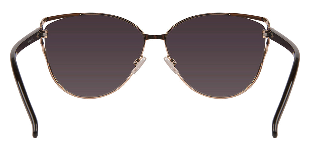 Gold Metal Keyhole Cat Eye Sunglasses - Alyssa