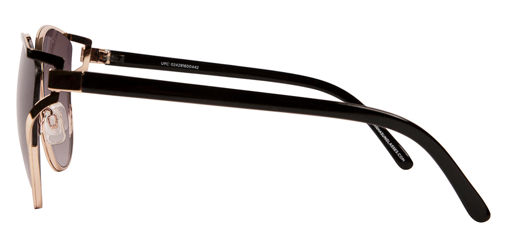 Gold Metal Keyhole Cat Eye Sunglasses - Alyssa