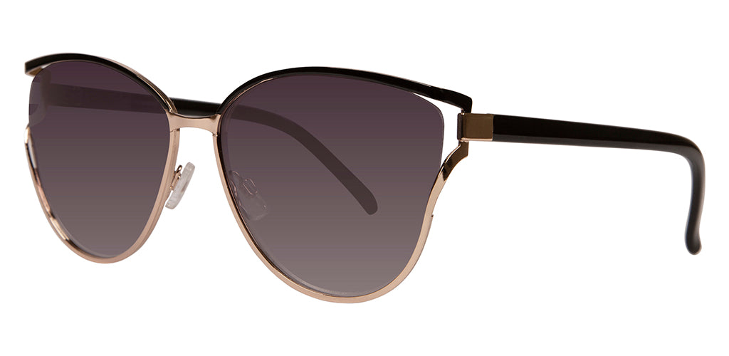 Gold Metal Keyhole Cat Eye Sunglasses - Alyssa