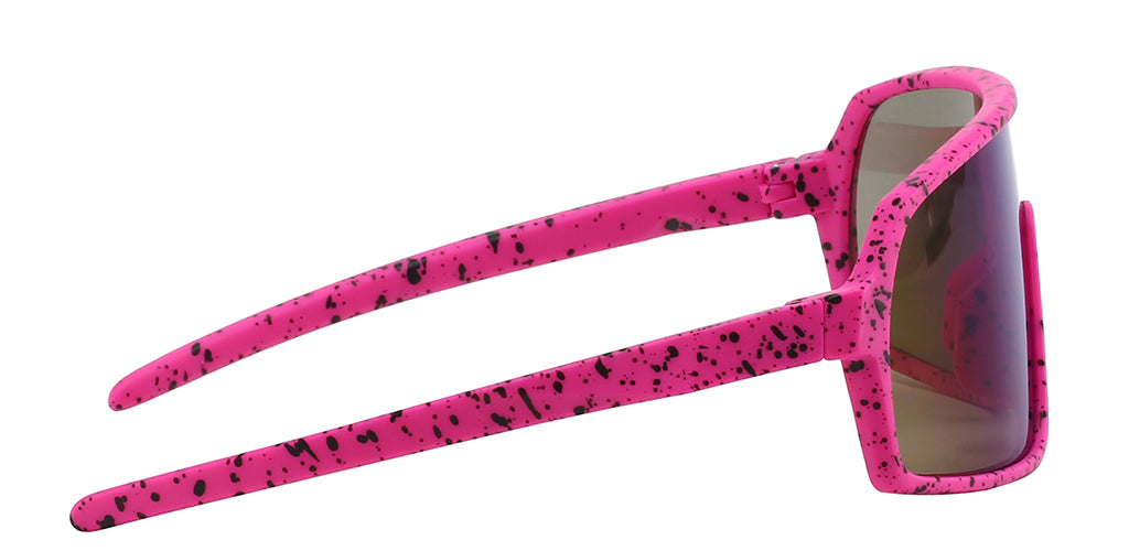 Reflection Neon Pink Shield Sunglasses for Kids Ages 4-10