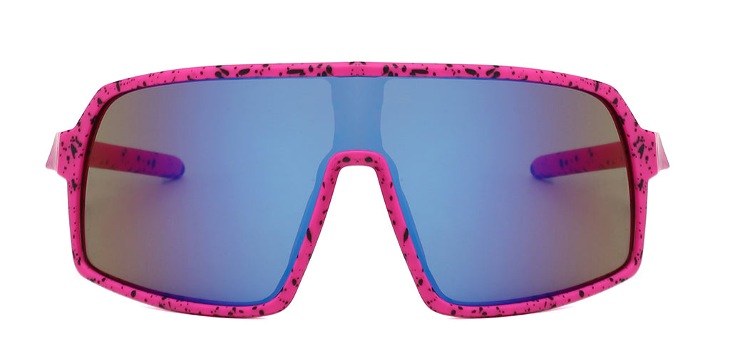 Reflection Neon Pink Shield Sunglasses for Kids Ages 4-10