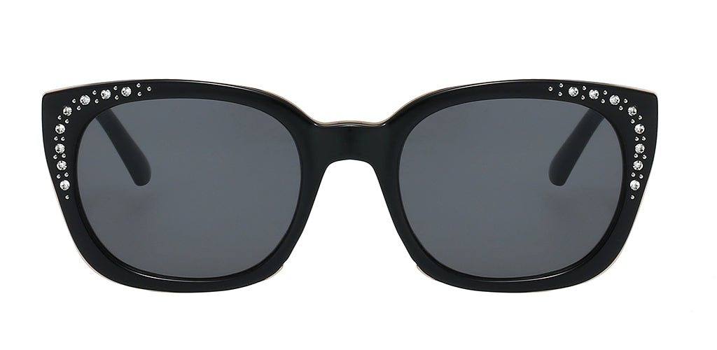Goldie Triplet Cateye Rhinestone Sunglasses
