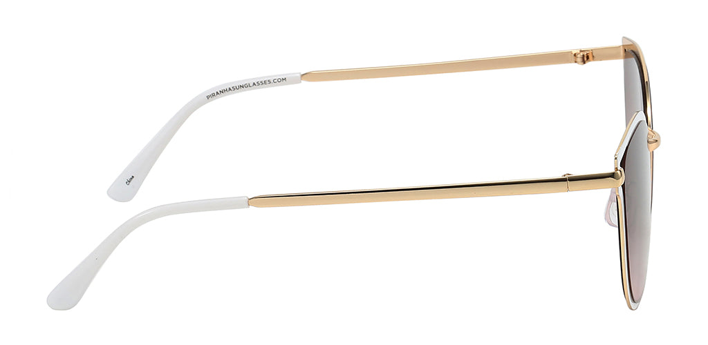 Zoe Mod White Cateye Frame Sunglasses