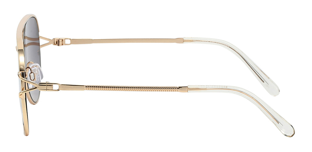 Monica Gold Aviator Gradient Sunglasses
