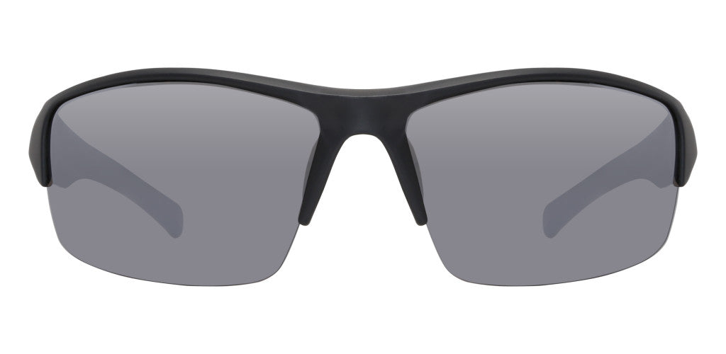 Half-Frame Sport Sunglasses in Black & Gray- Define 