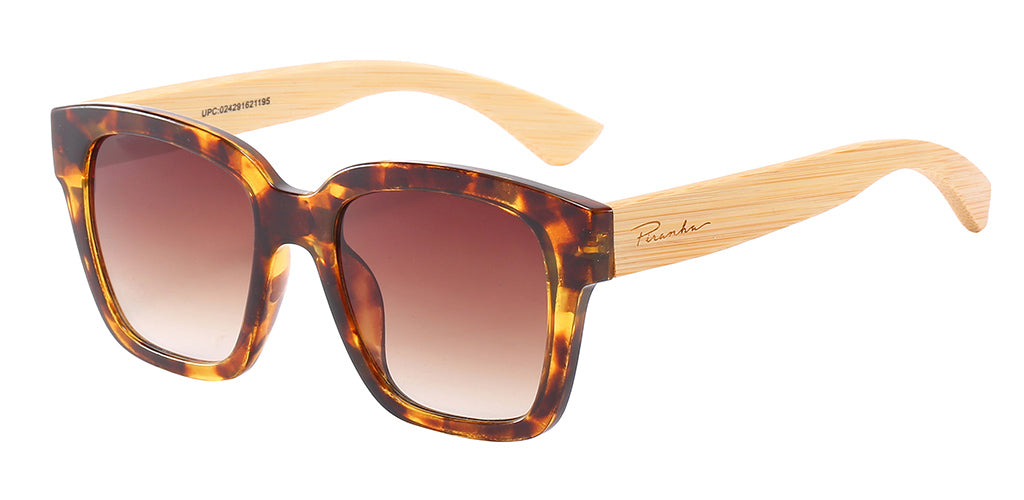 Cat eye Sunglasses with Thick Frame & Bamboo Temples, Elta