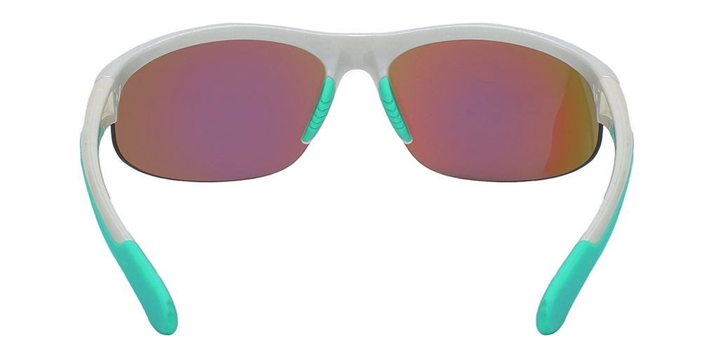 Piranha Champion FLX-T White & Teal Sport Wrap Sunglasses Style 62128