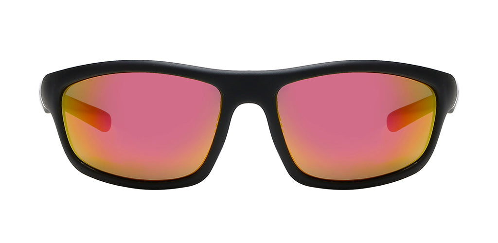 Vulcan Pink Mirror Sport Sunglasses with Rubberized Texture Frame and Smoke  Lens – Piranha Eyewear