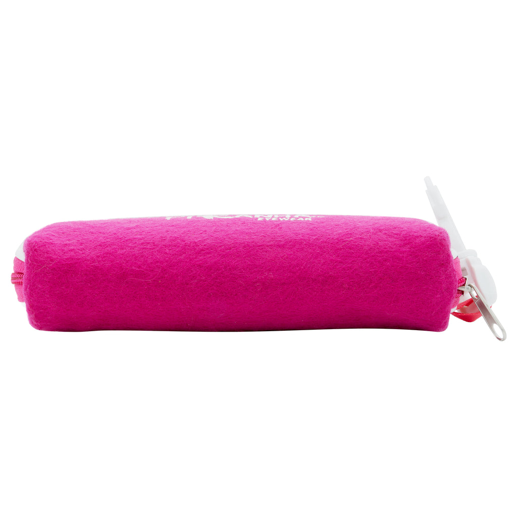 Felted Sunglasses Case with Zipper - Magenta