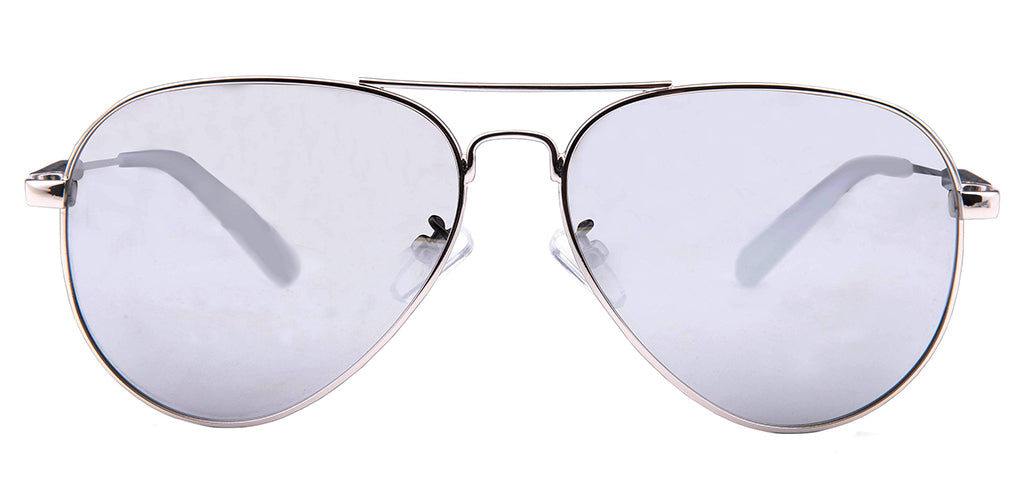 Piranha Classic Silver & Black Aviator Sunglasses