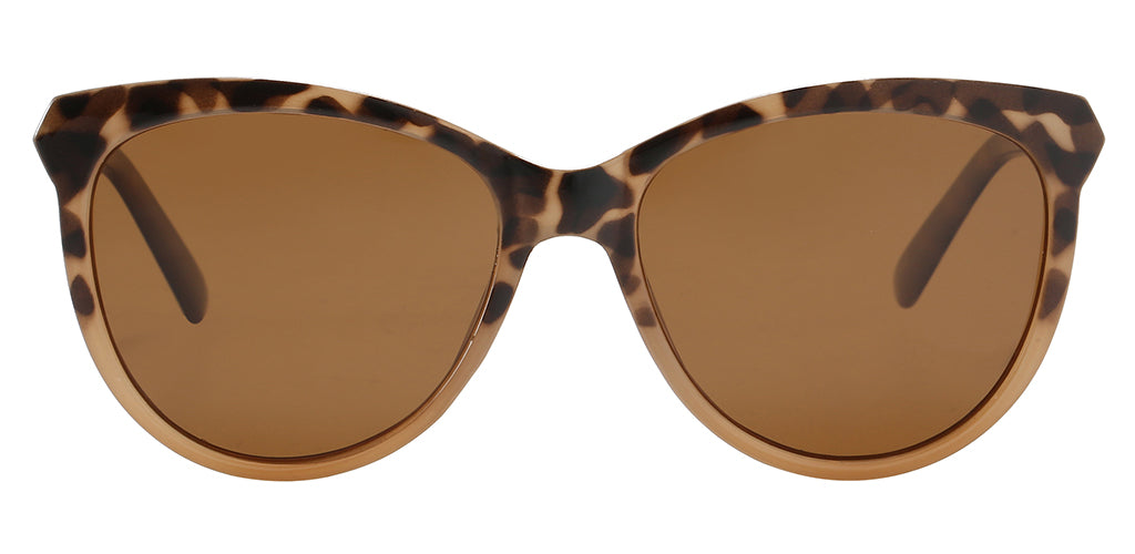 Tortoiseshell Gold Edge Designer Inspired Cat Eye Sunglasses