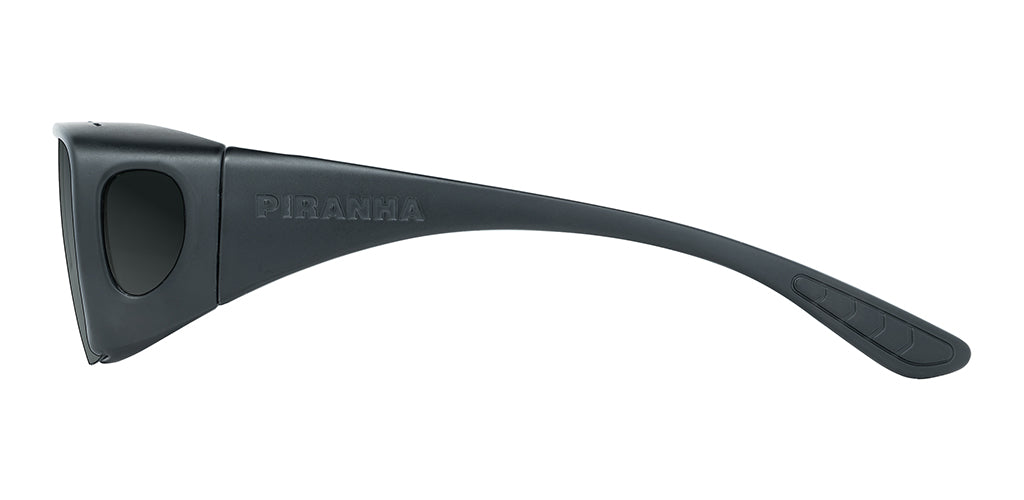 Piranha Rhett Classic Sunglasses - Matte Black Frame, Smoke Gray Lens, 100% UV Protection