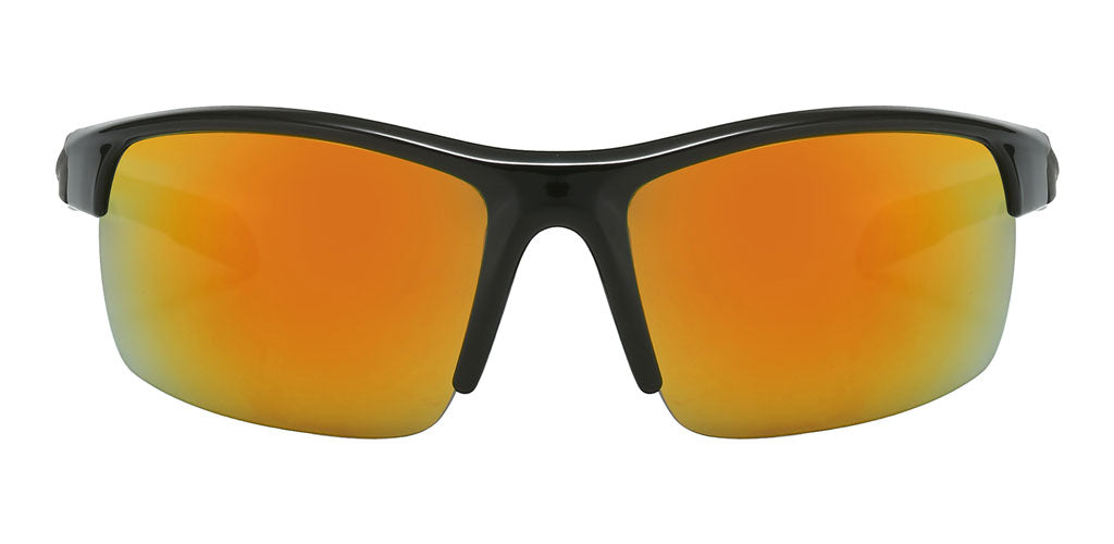 Cardio Black Sports Sunglasses with Orange Lens – Piranha Eyewear