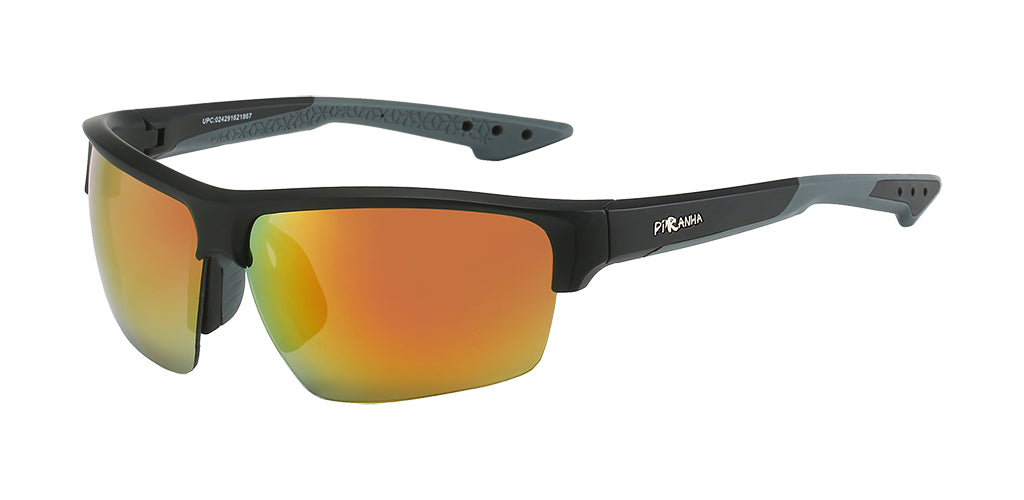 Marathon Wide Sports Sunglasses with Orange Mirror