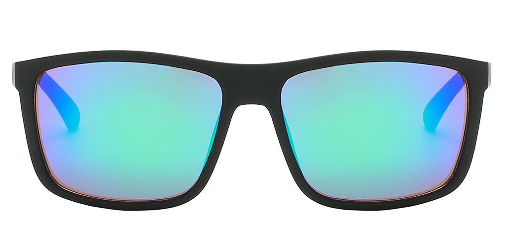 Mirrored Classic Matte Black Sunglasses - Xander